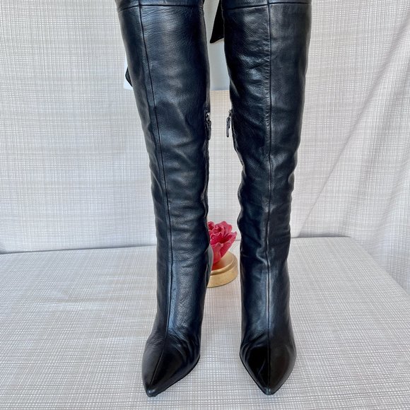 Via Spiga Leather Buccaneer Boots Slouchy or Over The Knee Soft 100% Leather - Picture 5 of 16